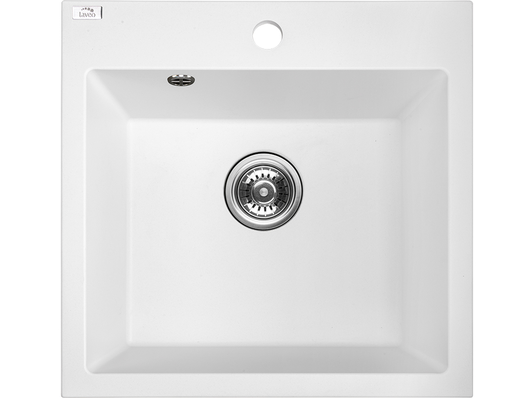 Laveo Alena lavello in granito 49x49 cm bianco SBA610T