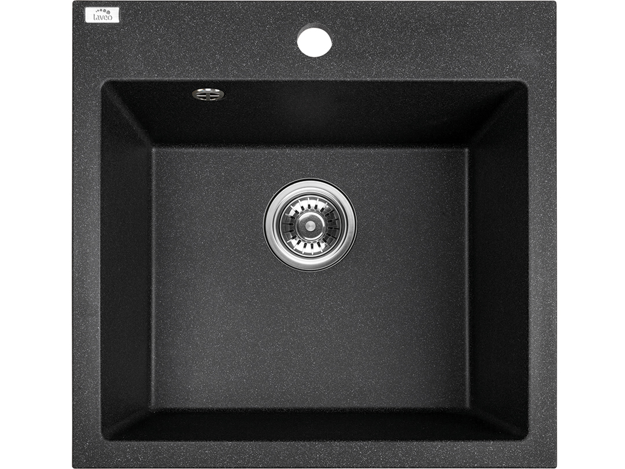 Laveo Alena lavello in granito 49x49 cm nero SBA710T
