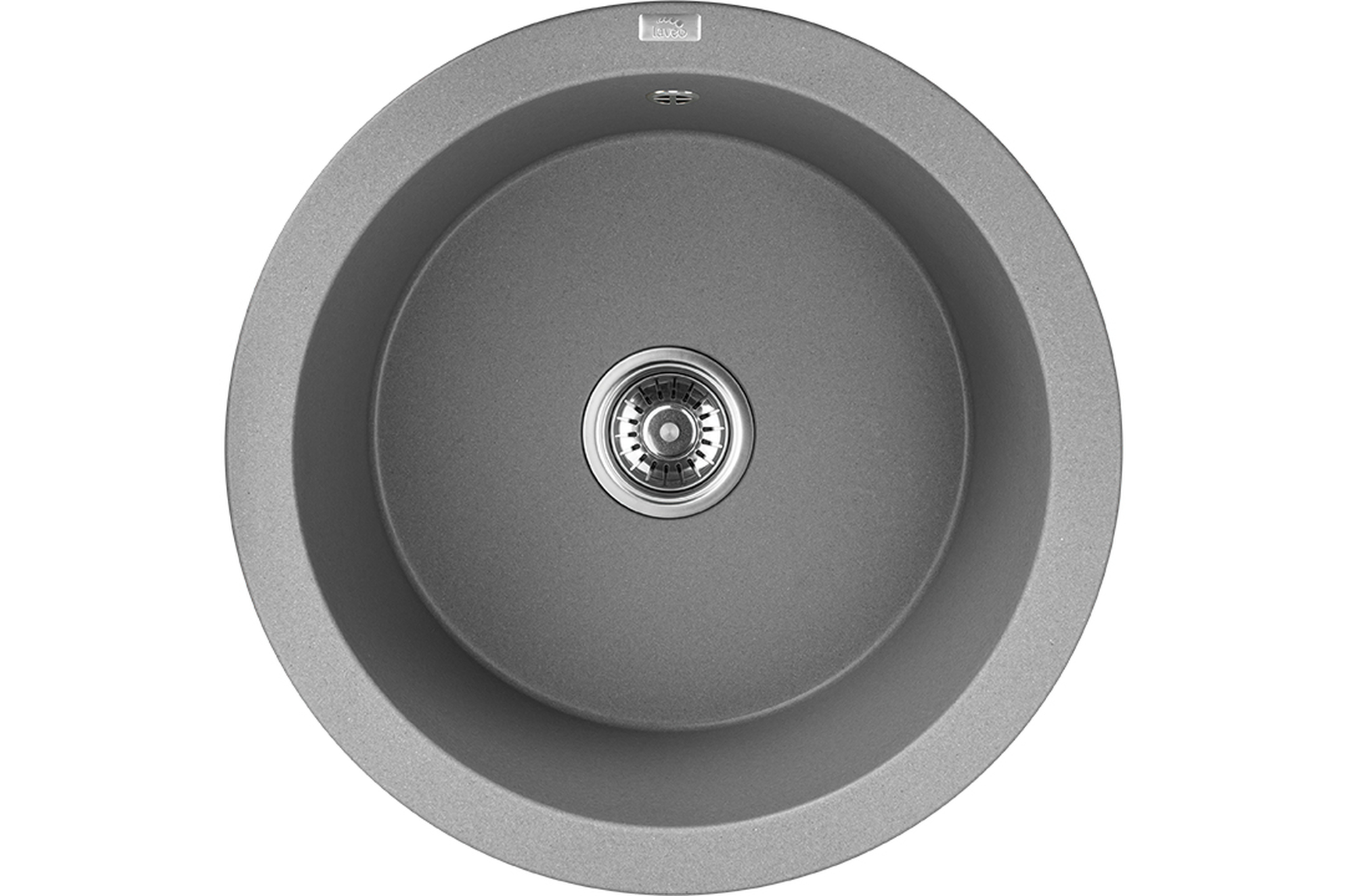 Laveo Dafne lavello in granito 51x51 cm grigio/grafite/inox SBD588Y