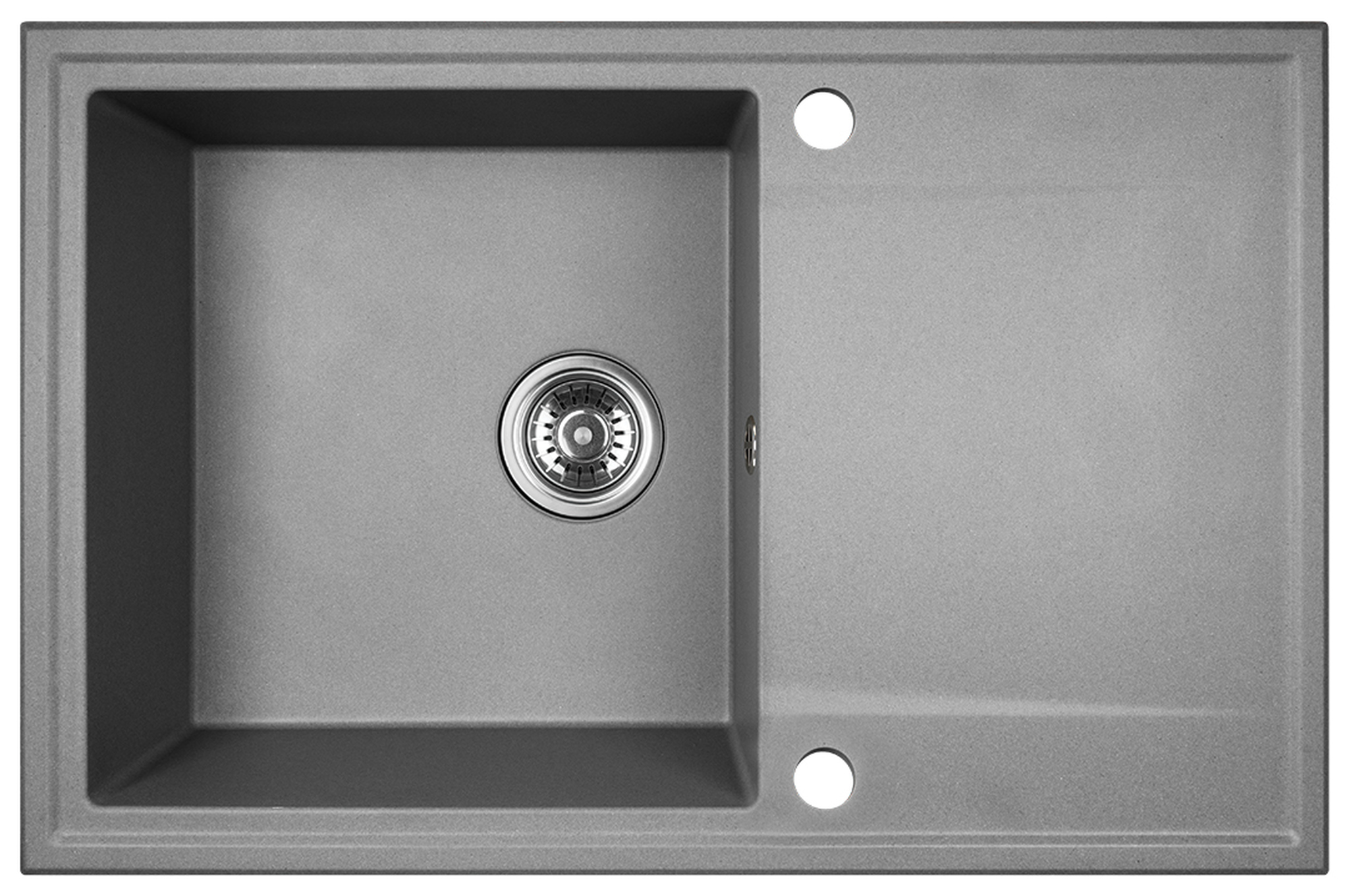 Kuchinox Hunter lavello in granito 67x44 cm grigio/grafite/inox SBU511T