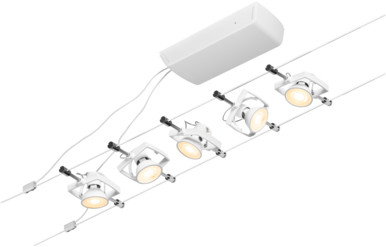 Paulmann Mac sistema di cavi 5x10 W bianco-cromo 94432