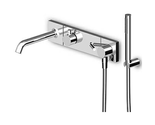 Zucchetti Pan rubinetto per vasca e doccia da incasso nero ZP8044.N6