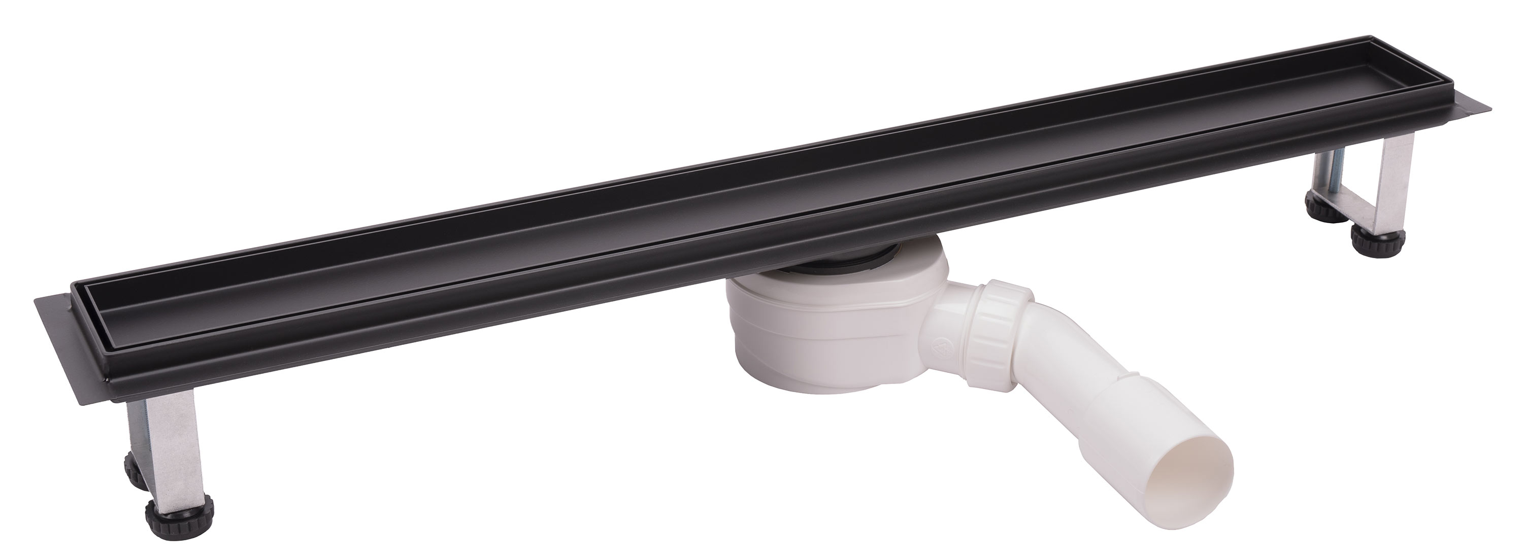 Ferro scarico per doccia 80 cm nero OLP1-80-BL