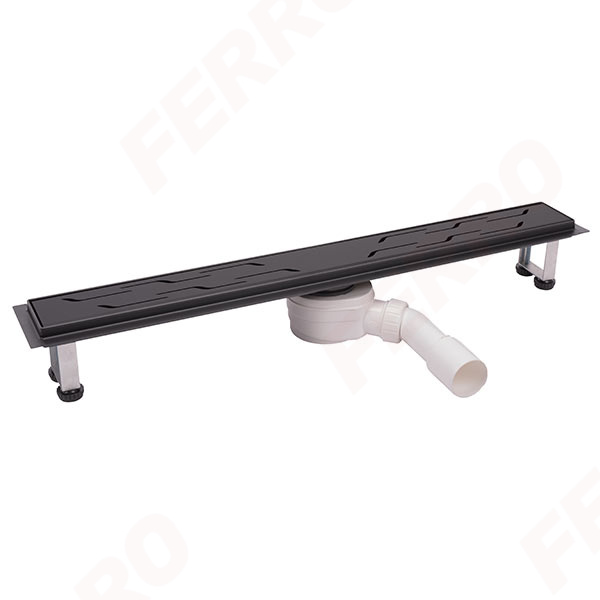Ferro scarico per doccia 70 cm nero OL70-BL