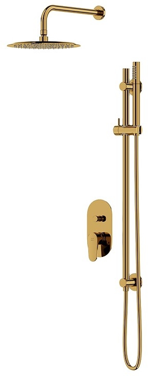 Cersanit Inverto set doccia da incasso oro S952-007
