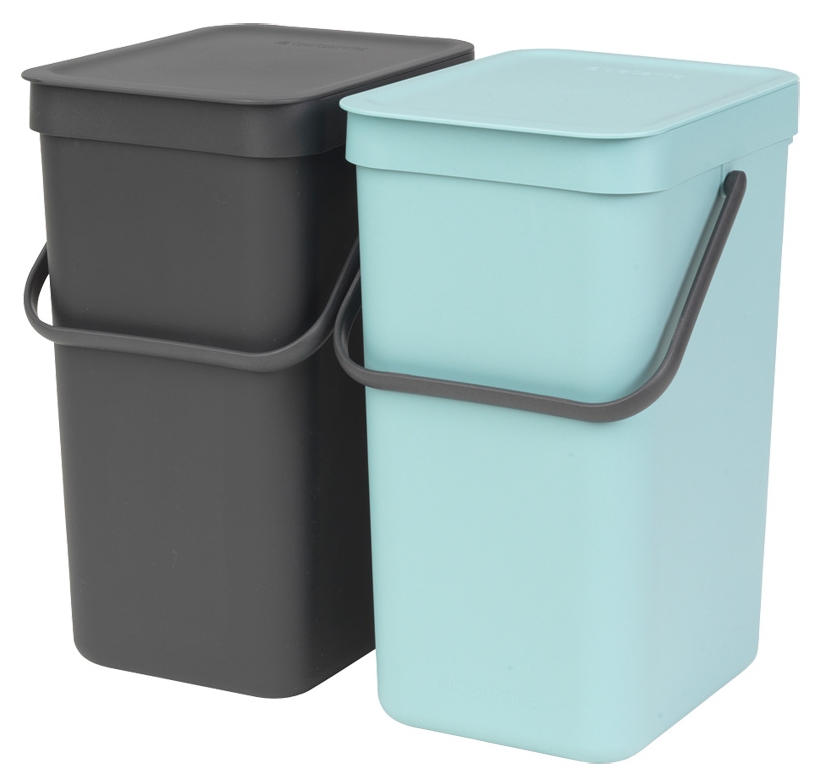 Brabantia Sort & Go contenitore per rifiuti 24 l verde-grigio 109980