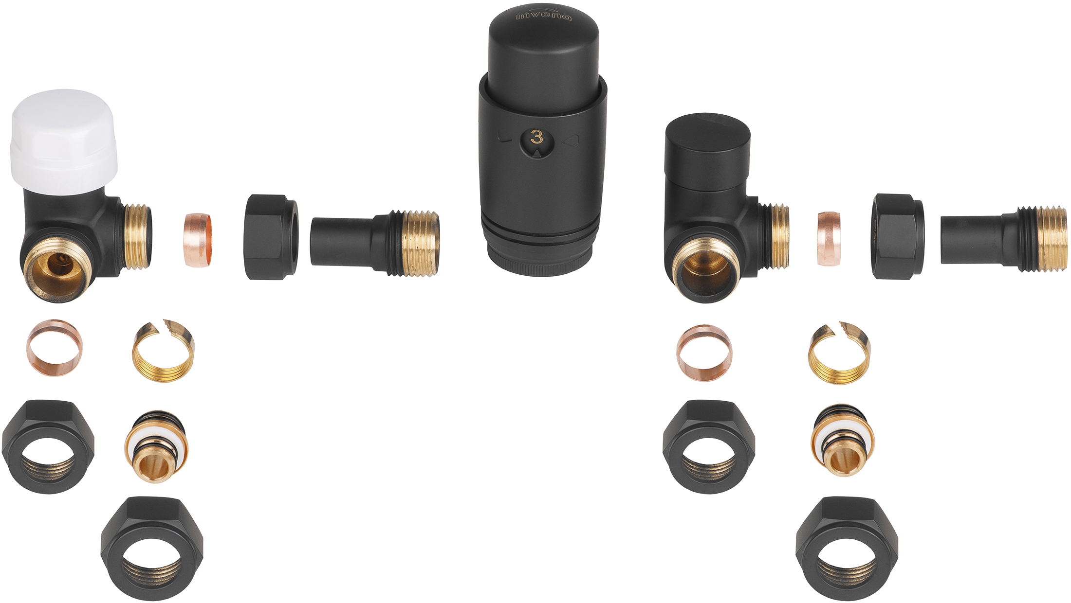 Invena PROV set termostatico nero CD-25-C15