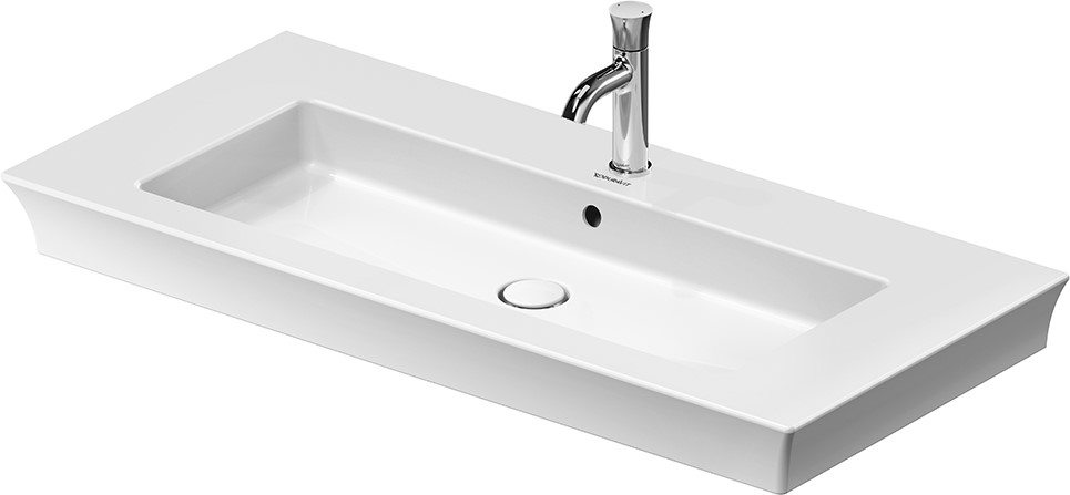 Duravit White Tulip lavabo 105.5x49 cm rettangolare da mobile bianco 2363100000