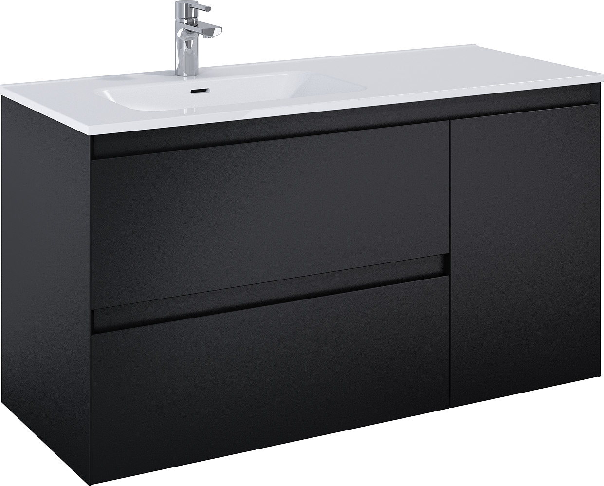 Elita Split armadietto 120x45.8x63.5 cm sottolavabo sospeso nero RE011206257160