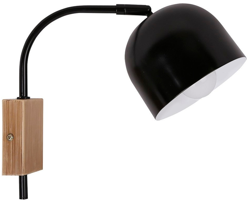 Candellux Rupi lampada da parete 1x40 W nero 21-76687