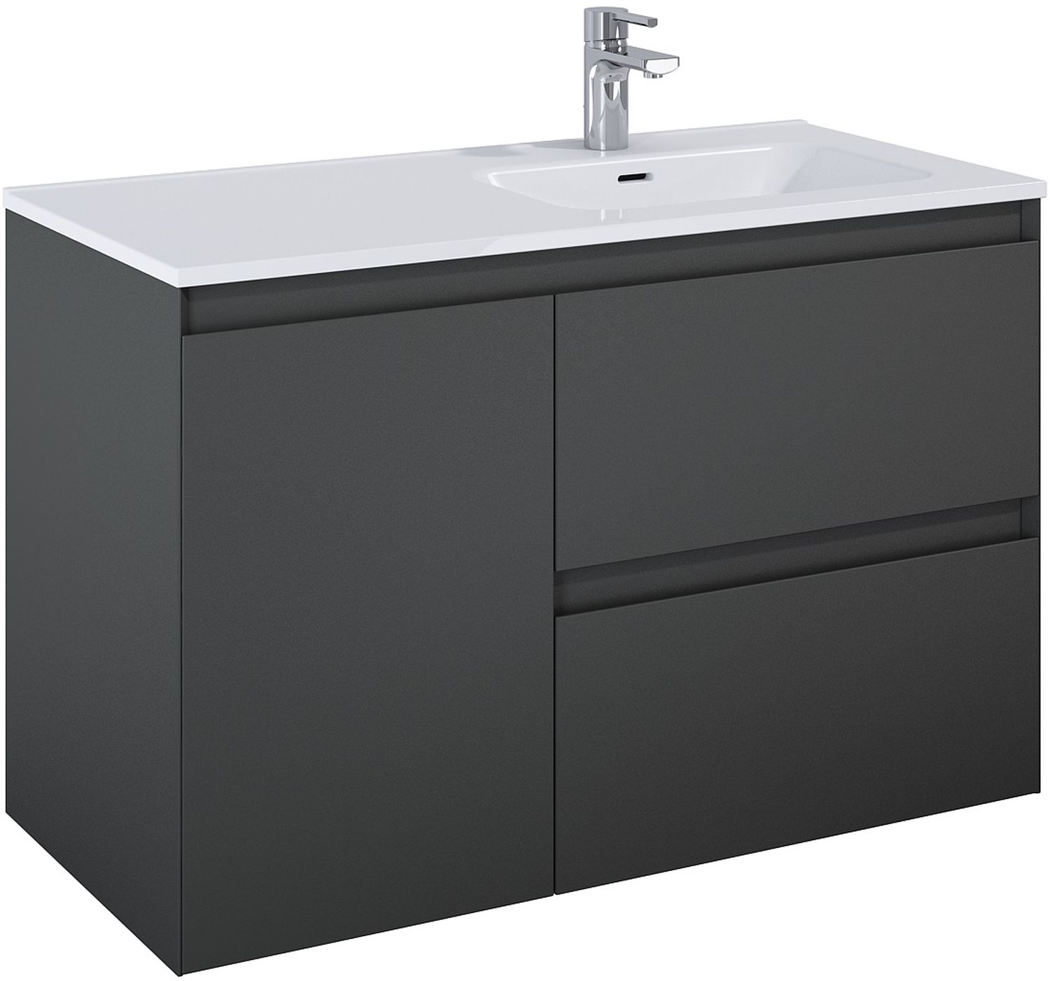 Elita Split armadietto 100x45.8x63.5 cm sottolavabo sospeso antracite RE011005056010