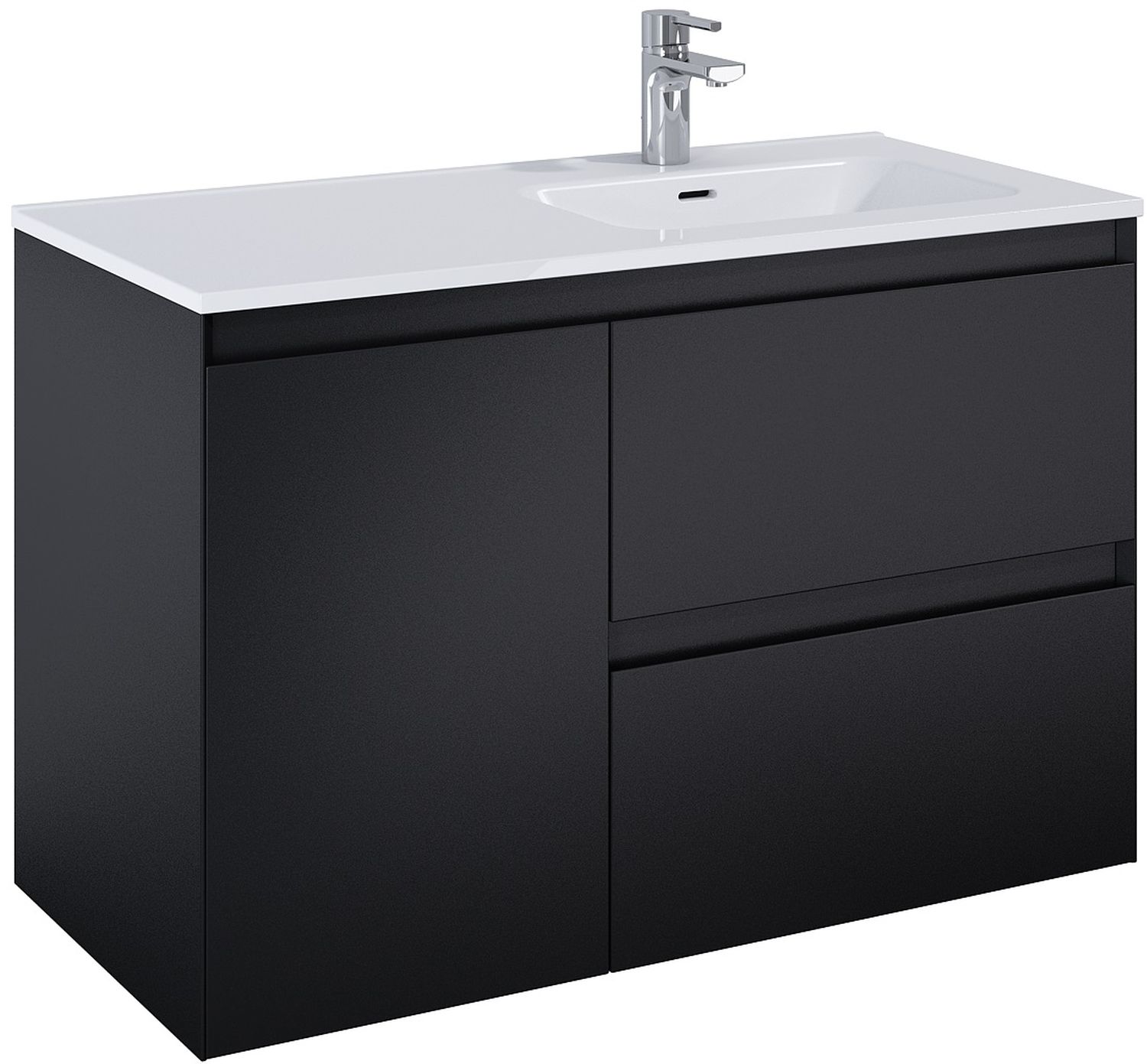 Elita Split armadietto 100x45.8x63.5 cm sottolavabo sospeso nero RE011005057160