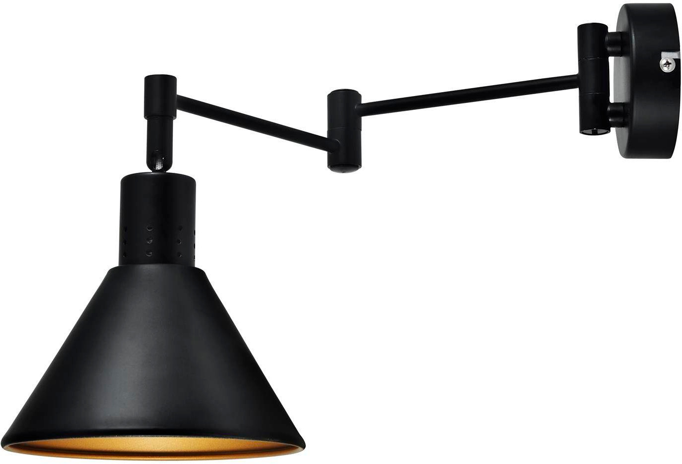 Candellux Copenhagen lampada da parete 1x40 W nero-oro 21-75444