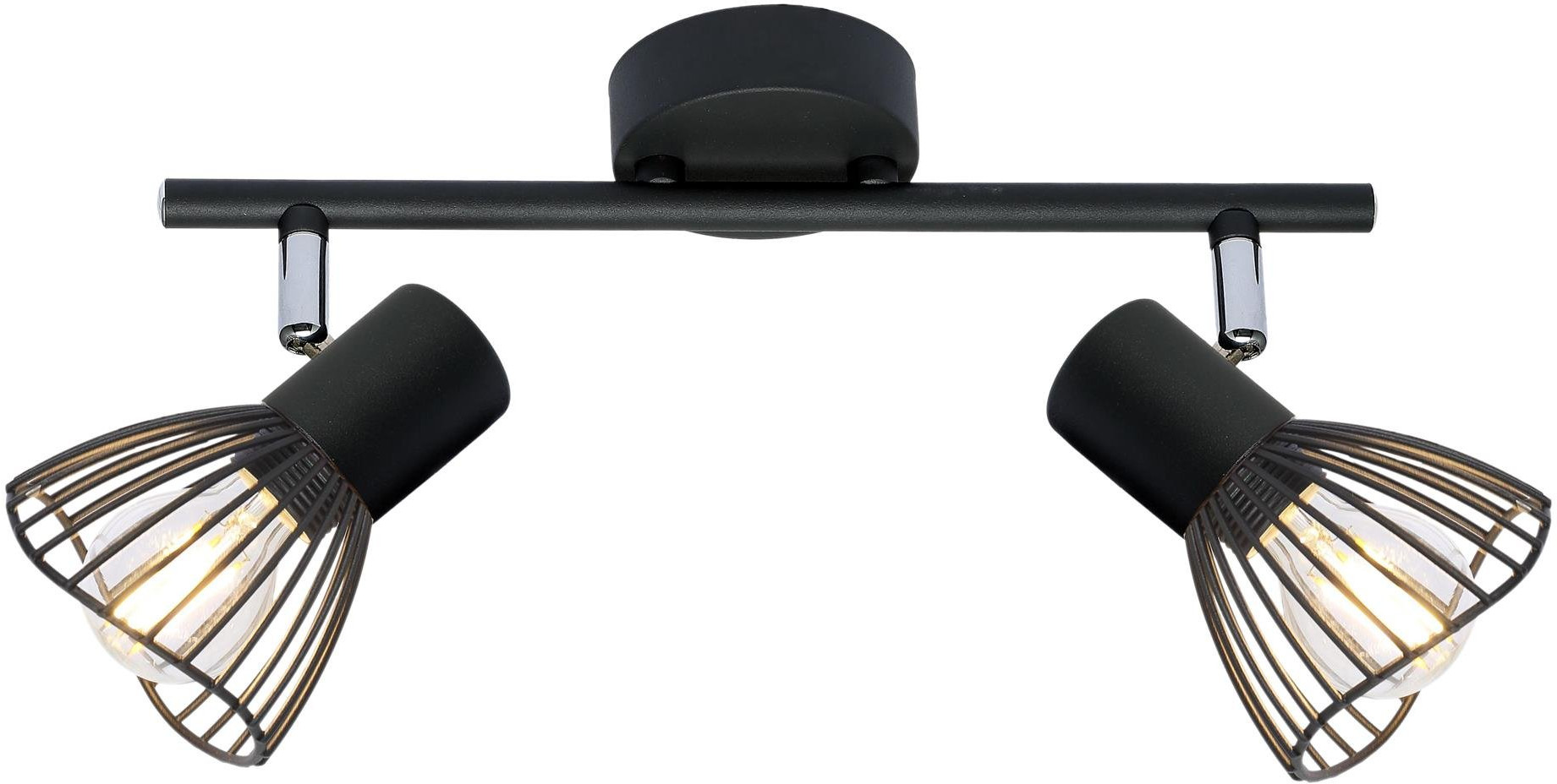 Candellux Fly lampada da soffitto 2x40 W nero 92-61898