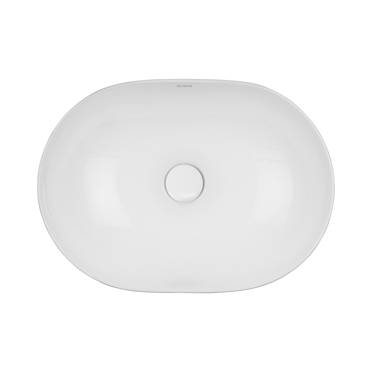 Oltens Hamnes lavabo 49.5x35.5 cm ovale da appoggio bianco lucida 40819000