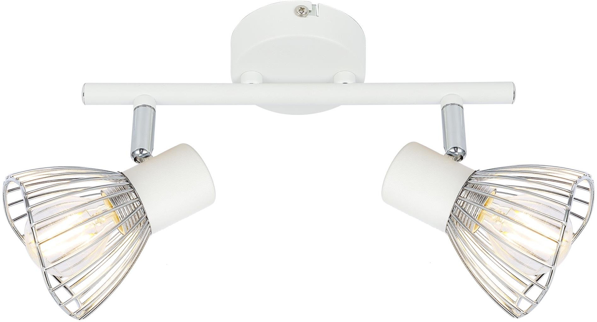 Candellux Fly lampada da soffitto 2x40 W bianco-cromo 92-61966