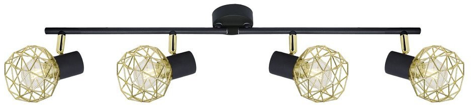 Candellux Acrobat lampada da soffitto 4x40 W nero-oro 94-66657