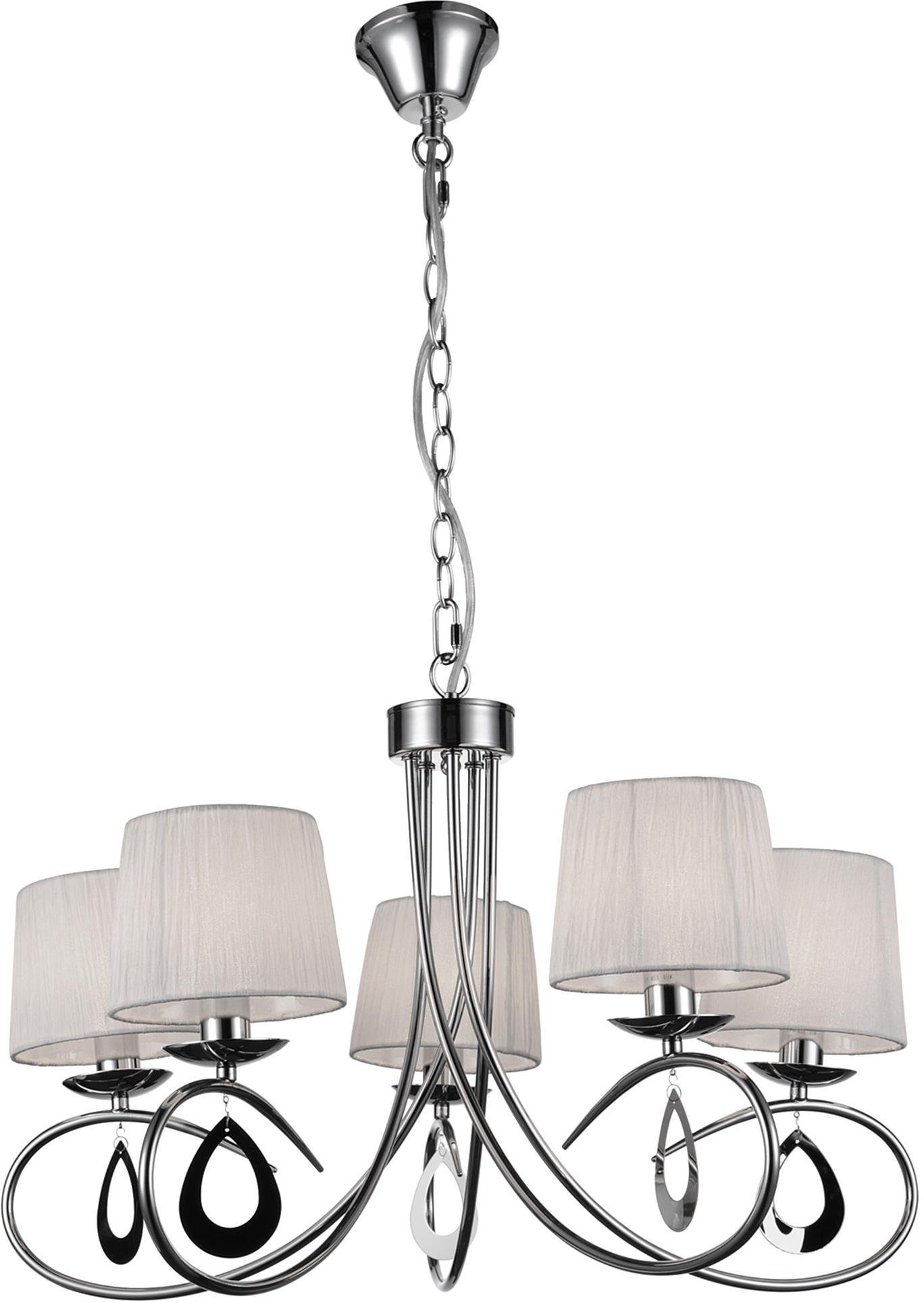 Candellux Arnika lampada sospesa 5x40 W bianco-cromo 35-21687
