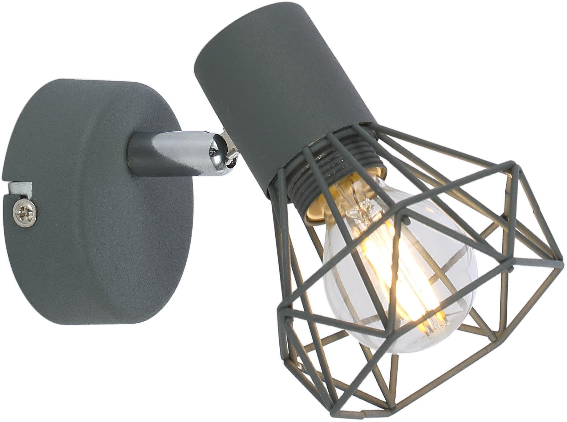 Candellux Verve lampada da parete 1x40 W grigio 91-60969