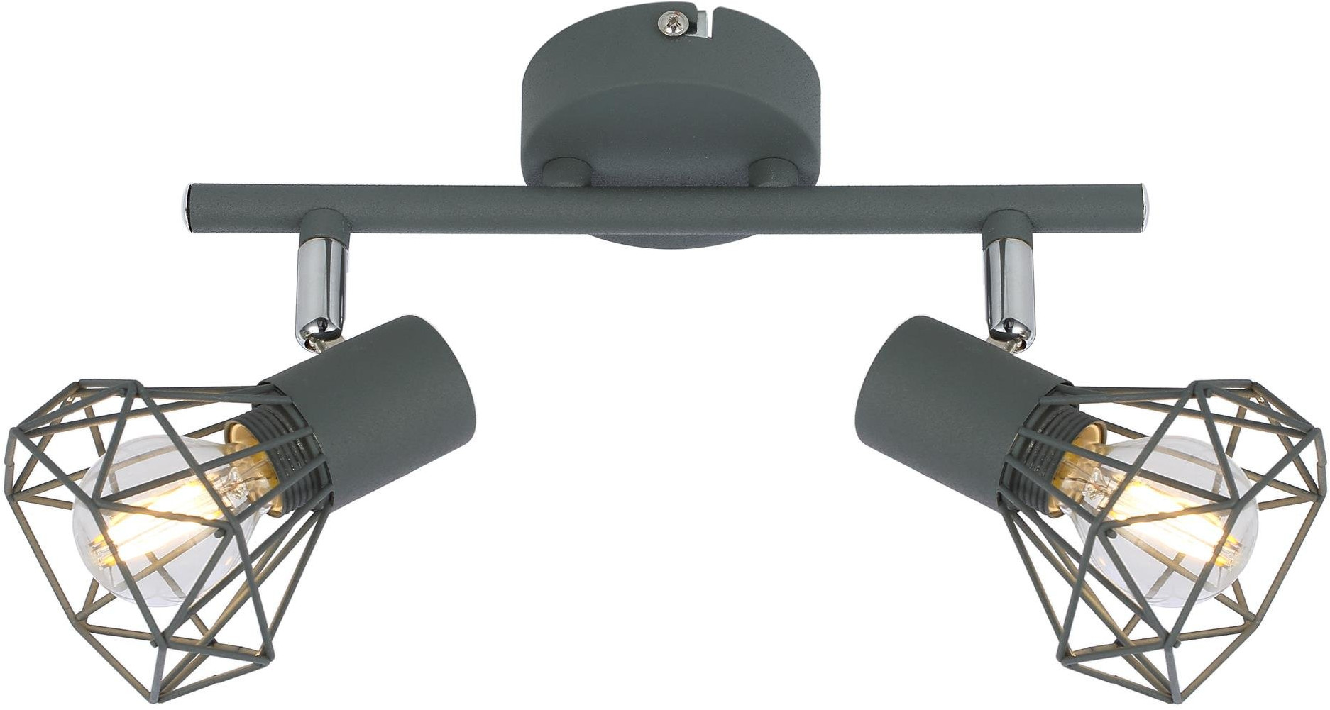 Candellux Verve lampada da soffitto 2x40 W grigio 92-60976