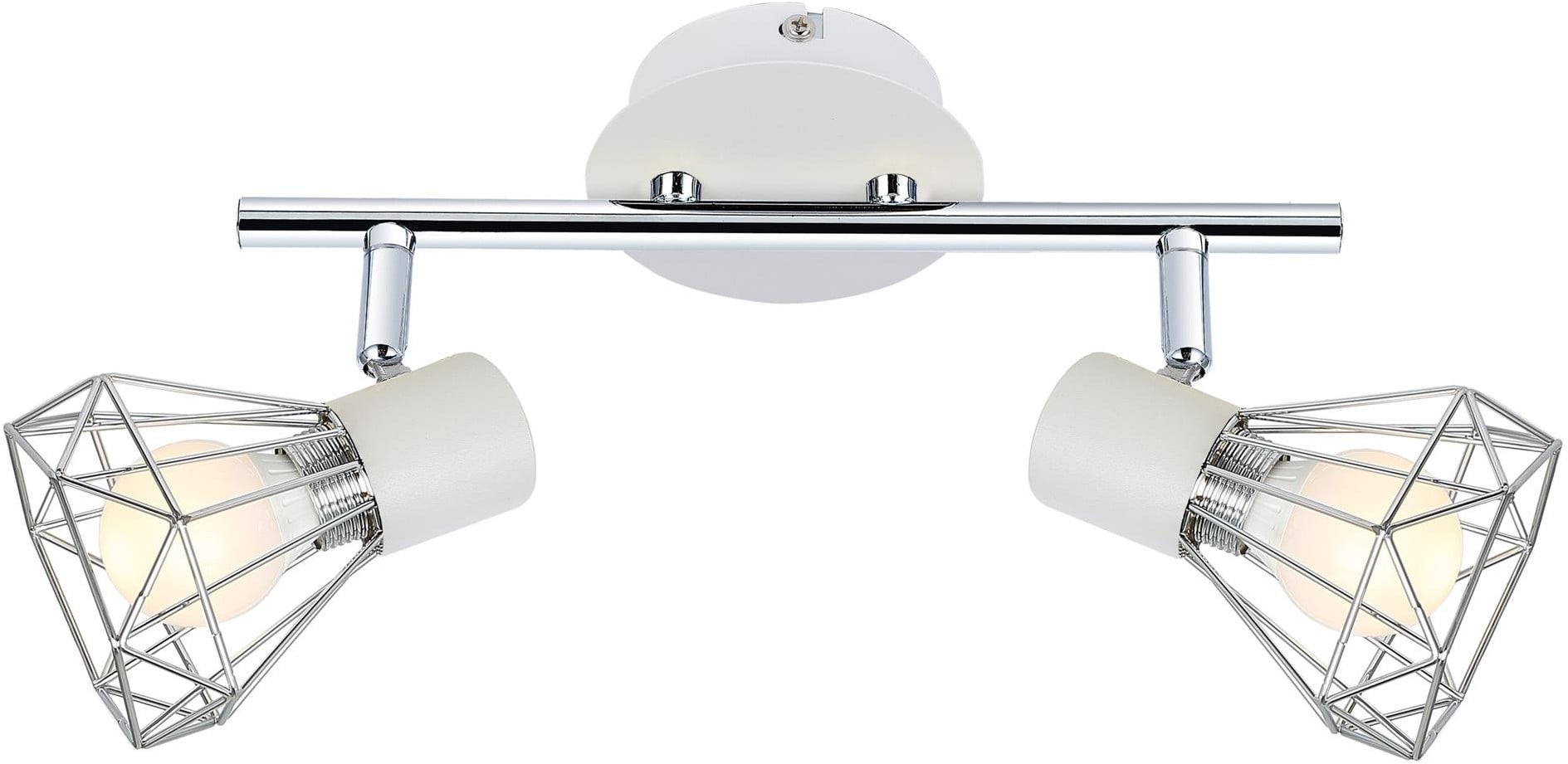 Candellux Verve lampada da soffitto 2x40 W bianco-cromo 92-61348