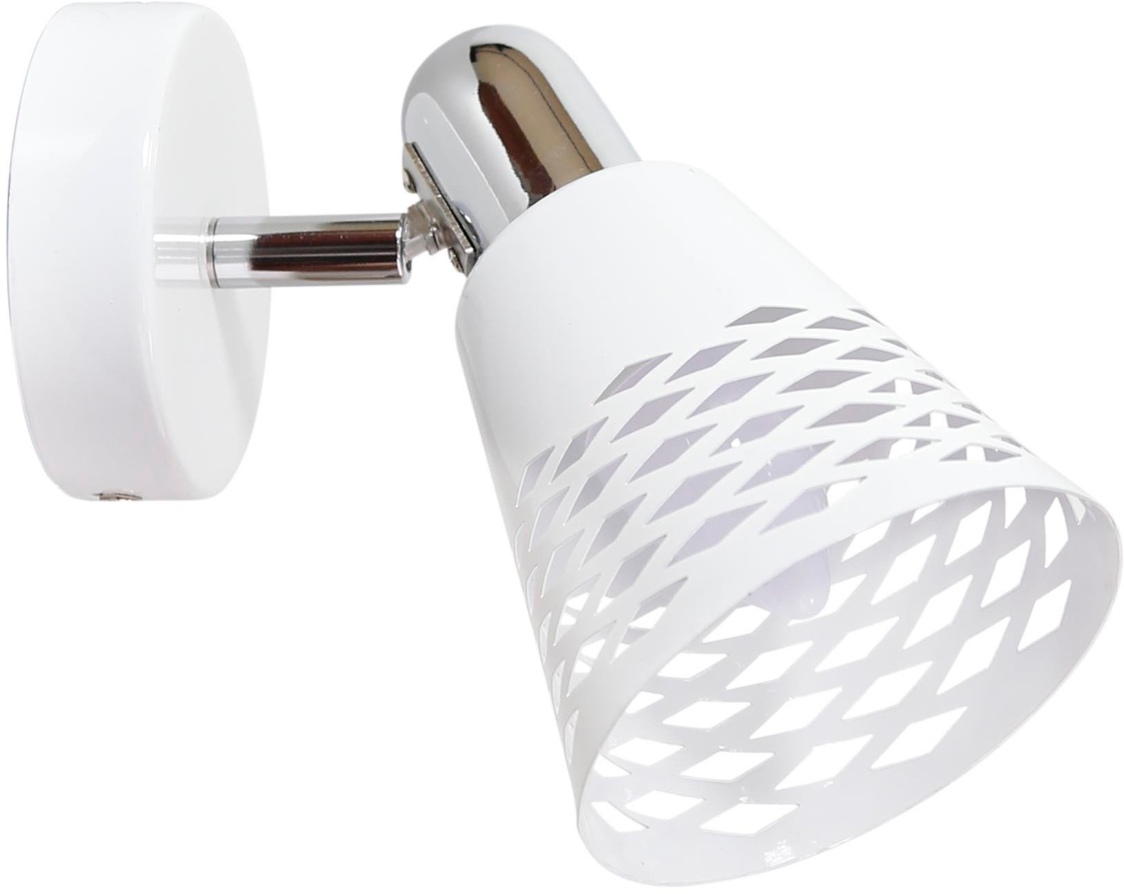 Candellux Discovery lampada da parete 1x40 W bianco-cromo 91-62154