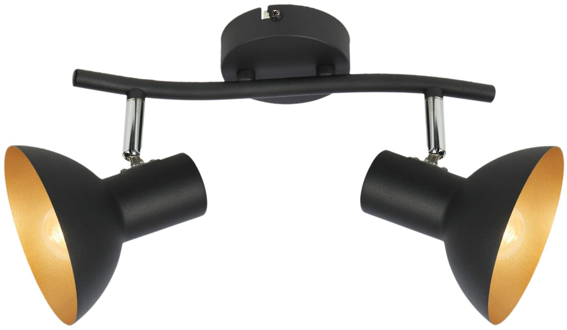 Candellux Diso lampada da soffitto 2x40 W nero-oro 92-63427