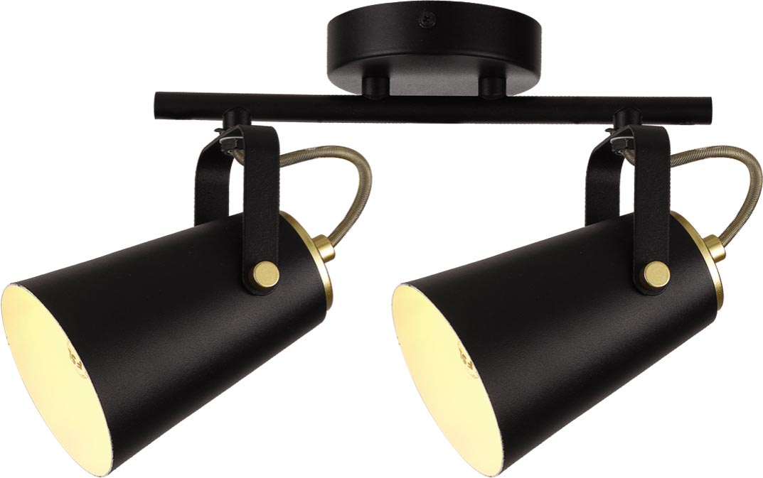 Kaja Noka lampada da soffitto 2x25 W nero K-8115
