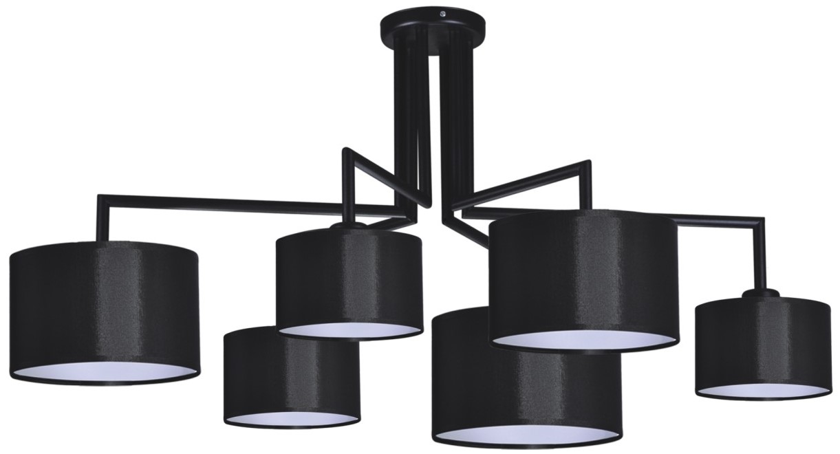 Kaja Simone Black lampada da soffitto 6x60 W nero K-4321