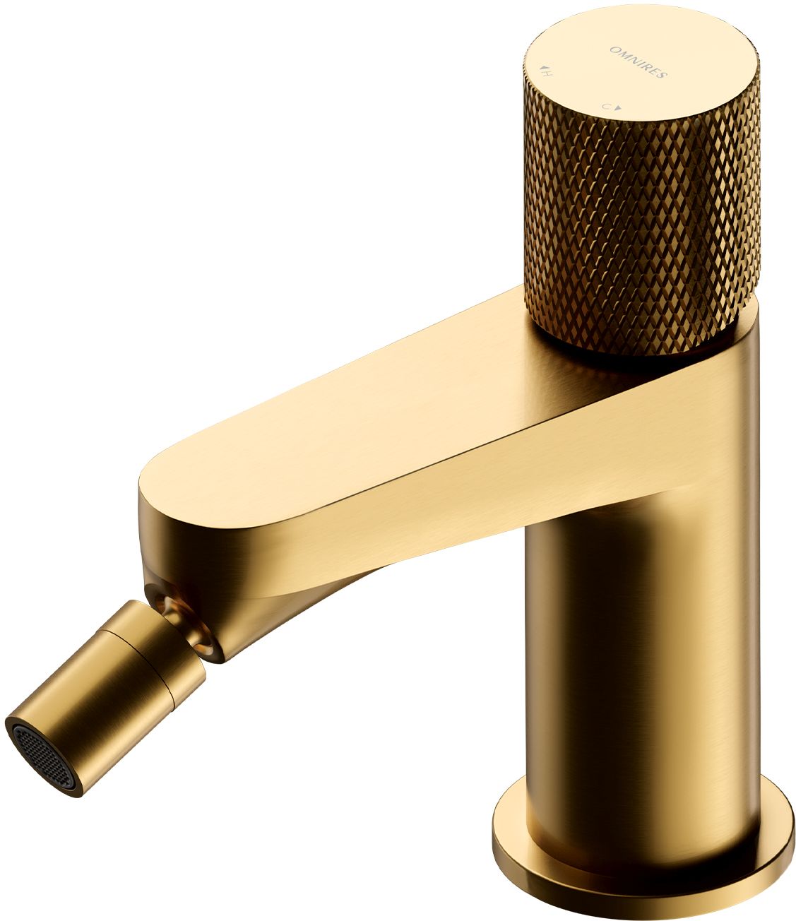 Omnires Contour rubinetto per bidet verticale oro CT8020GLB