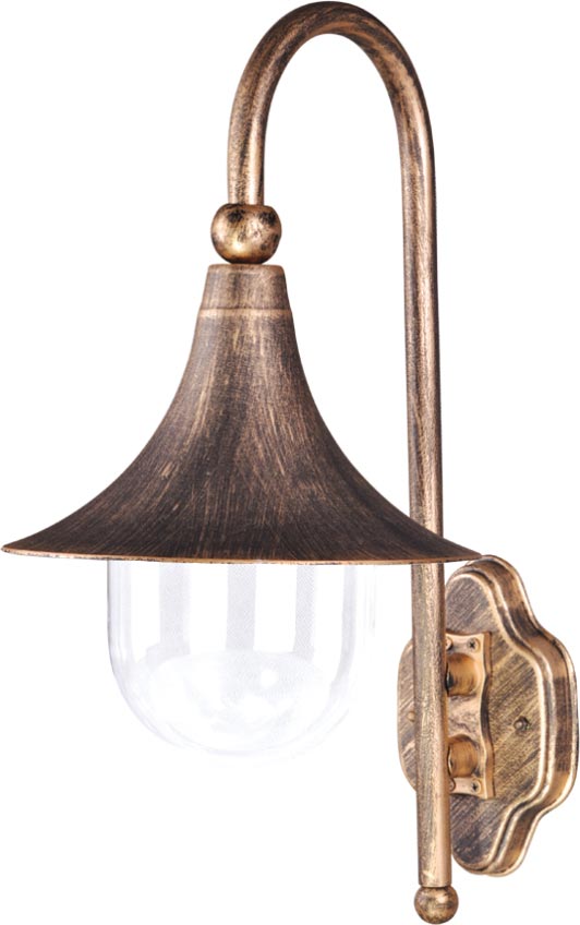 Kaja Boston lampada da parete per esterni 1x60 W nero-oro K-8125CZARNY/ZŁOTY