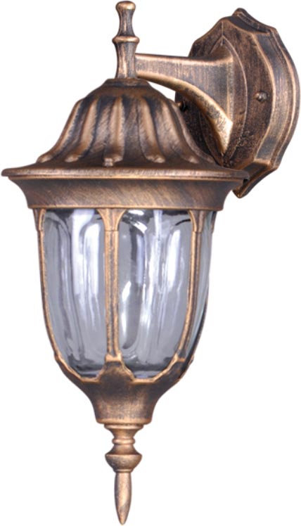 Kaja Vasco lampada da parete per esterni 1x60 W nero-oro K-5007A/NDOWNCZARNY/ZŁOTY