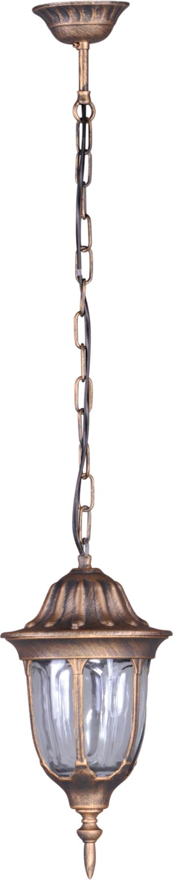 Kaja Vasco lampada sospesa per esterni 1x60 W nero-oro K-5007H/NCZARNY/ZŁOTY