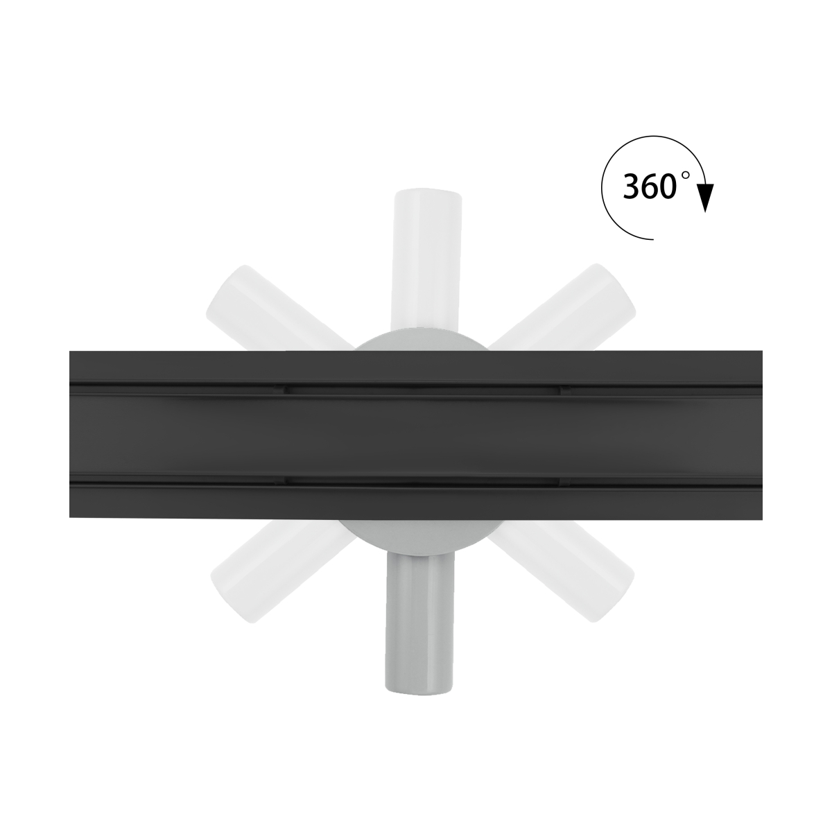 Hagser Iris scarico per doccia 90 cm nero HGR15000030