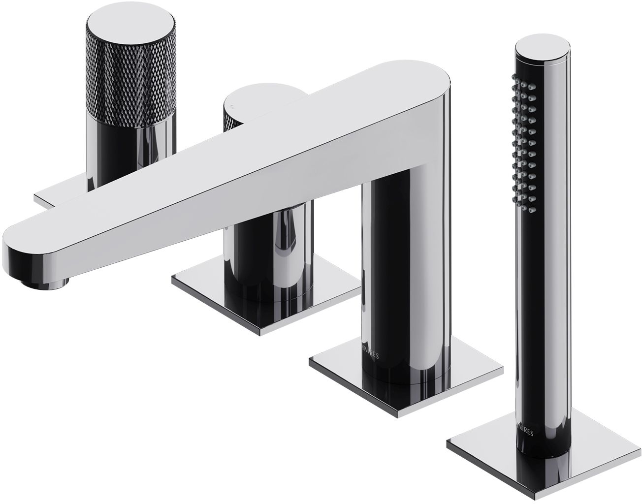 Omnires Contour rubinetto per vasca e doccia bordo vasca cromo CT8032CR