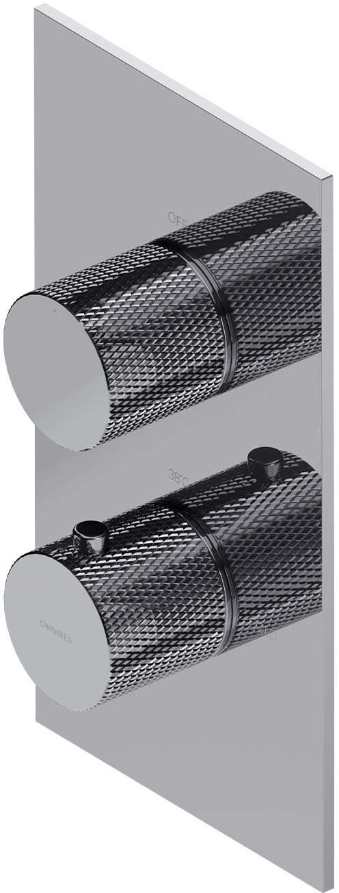 Omnires Contour rubinetto per vasca e doccia da incasso con termostato cromo CT8036CR