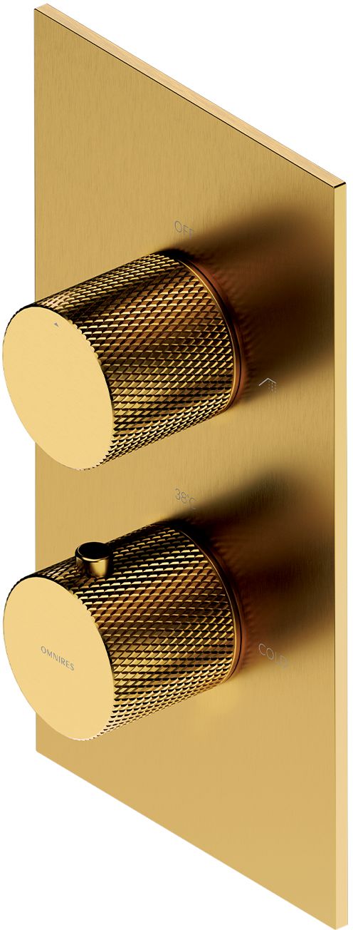 Omnires Contour rubinetto per vasca e doccia da incasso con termostato oro CT8036GLB