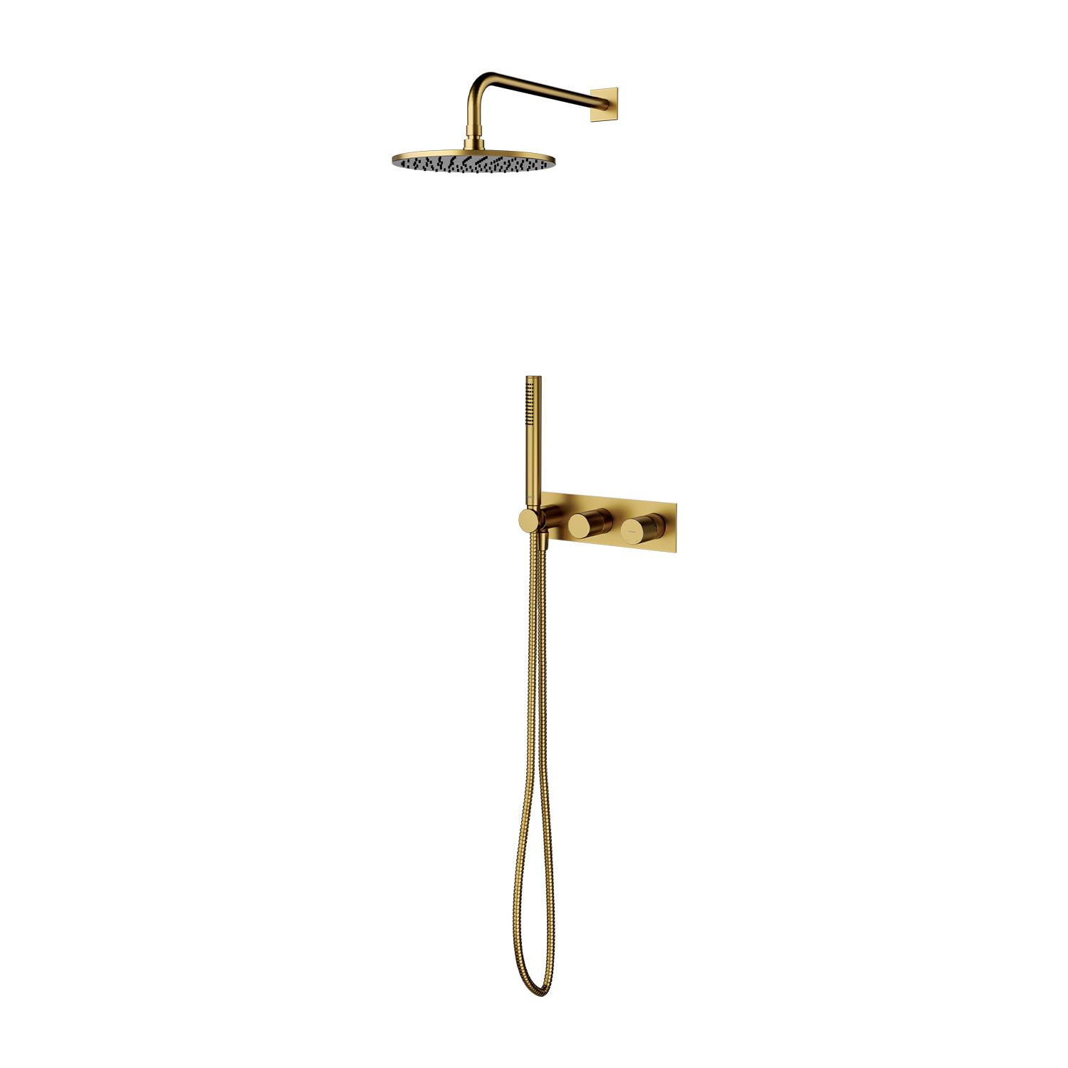 Omnires Contour set doccia da incasso con soffione oro SYSCT10GLB