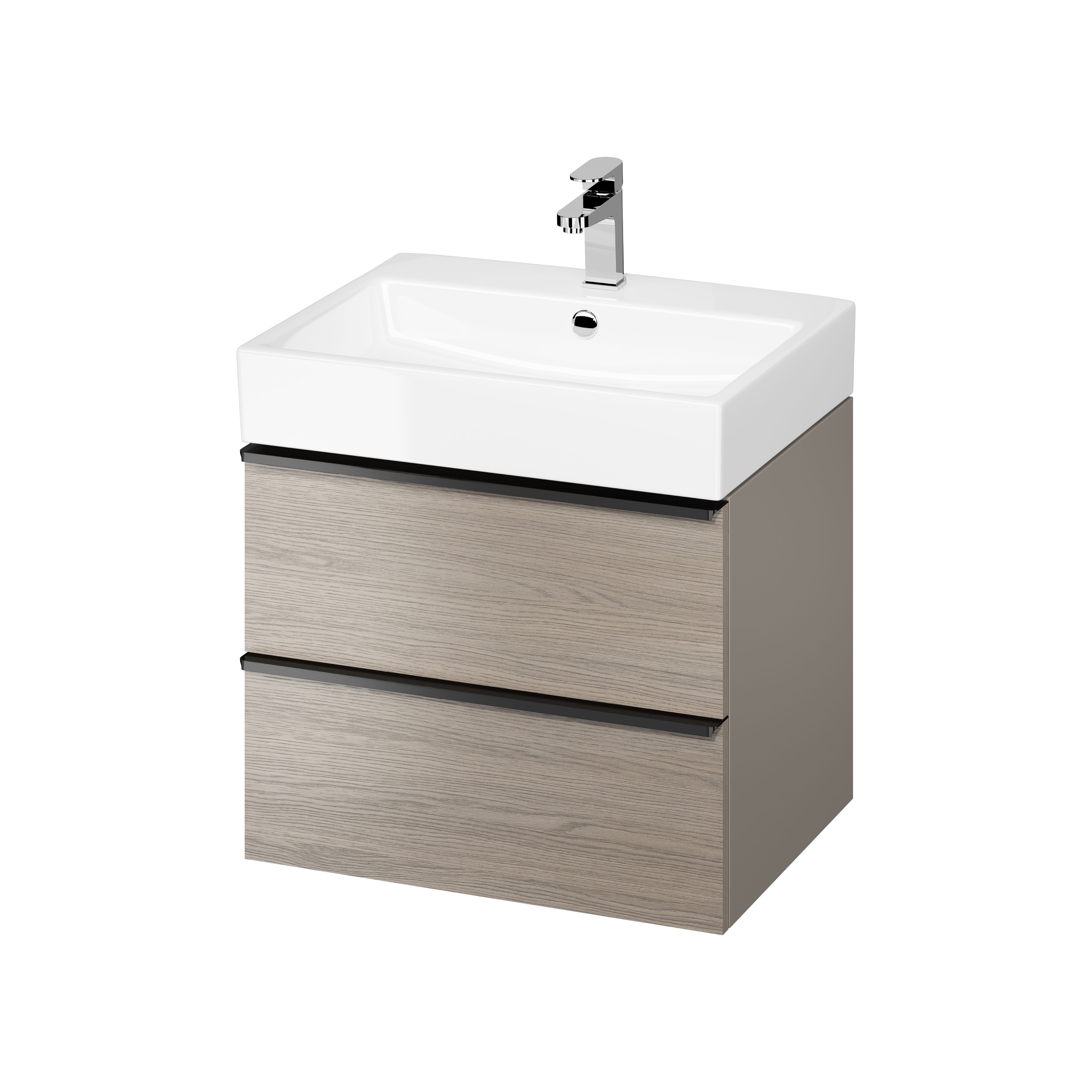 Cersanit Virgo armadietto 59.4x42.7x50.1 cm sottolavabo sospeso grigio-rovere S522-021