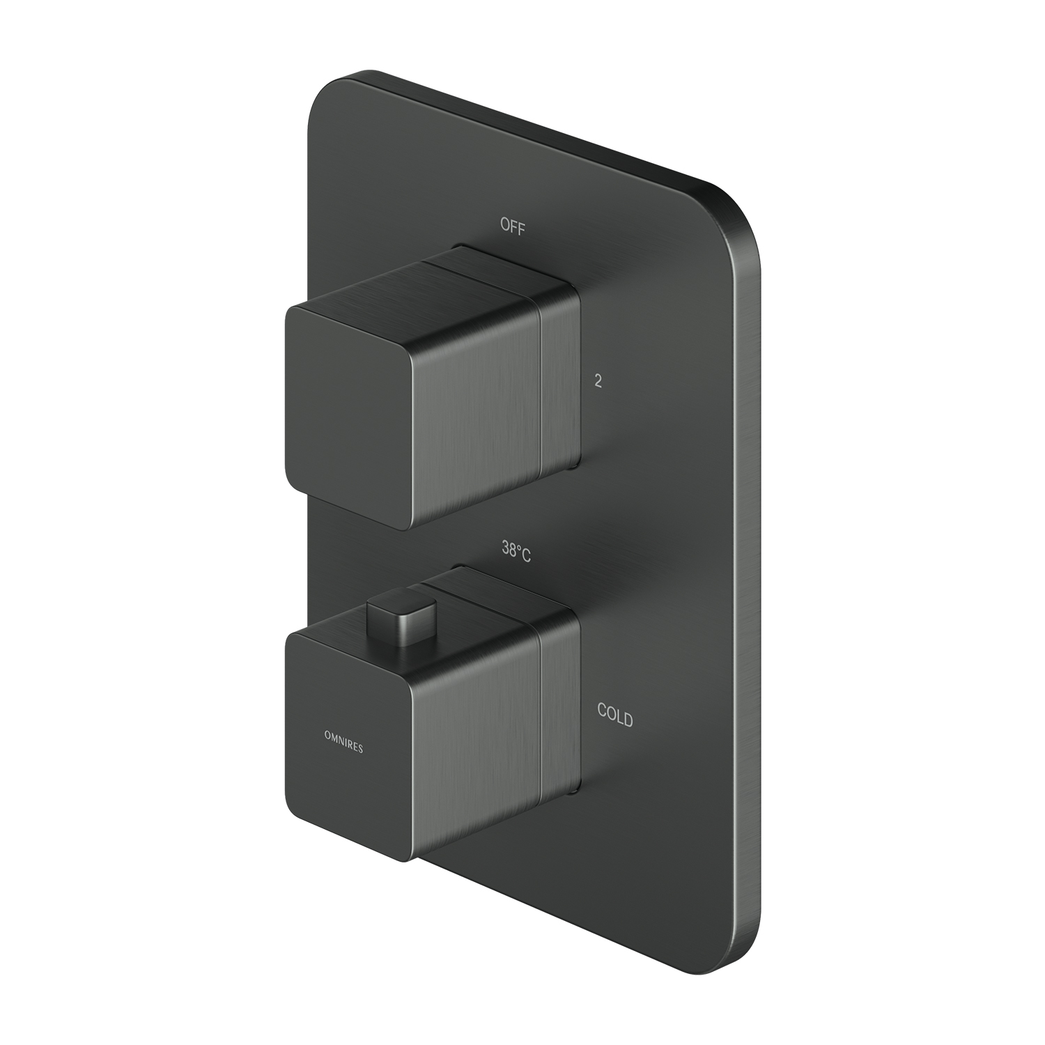 Omnires Parma rubinetto per vasca e doccia da incasso con termostato grafite PM7436GR