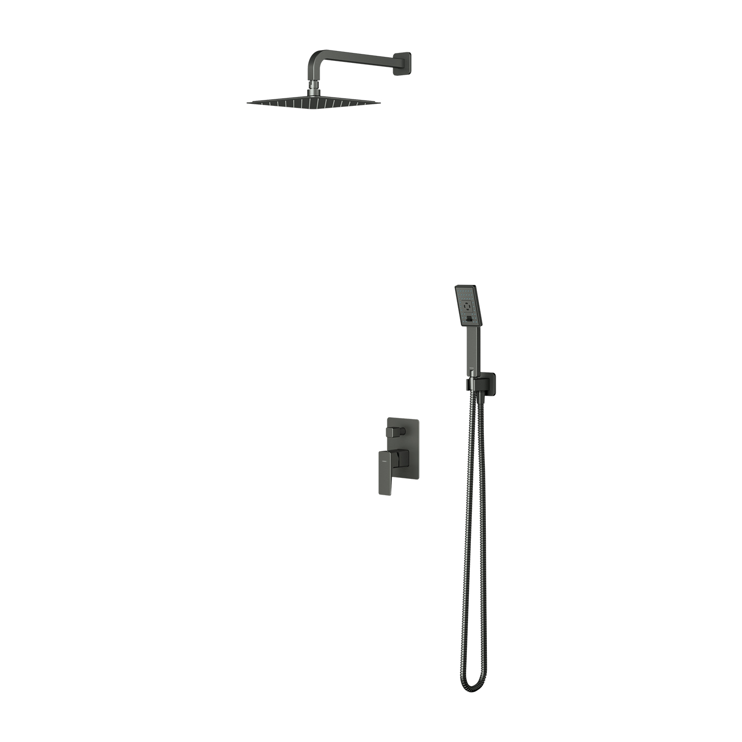 Omnires Parma set doccia da incasso con soffione grafite SYSPM10GR