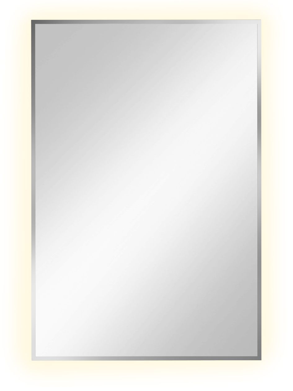 Baltica Design Tiny Border Straight specchio 60x90 cm rettangolare con illuminazione argento 5904107904665