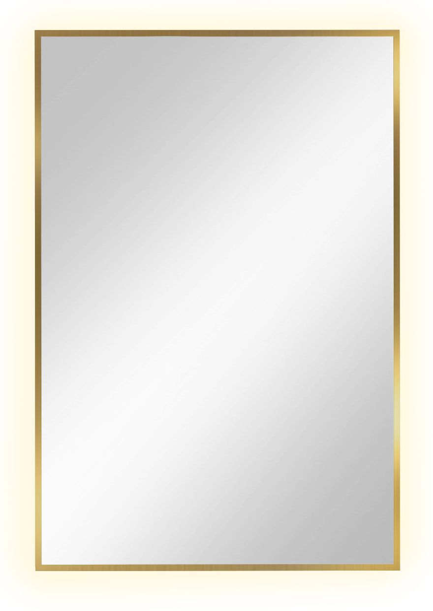 Baltica Design Tiny Border Straight specchio 60x90 cm rettangolare con illuminazione oro 5904107904696