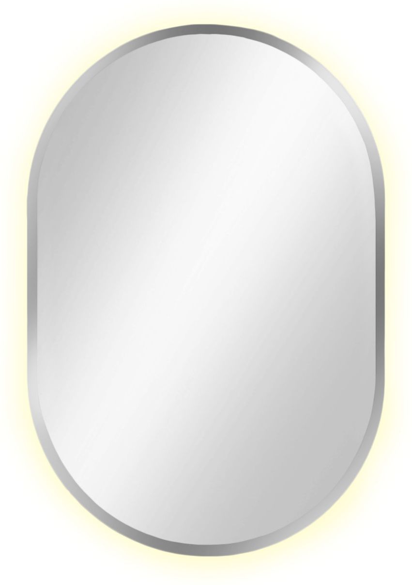Baltica Design Tiny Border Pastille specchio 40x95 cm ovale con illuminazione argento 5904107904788