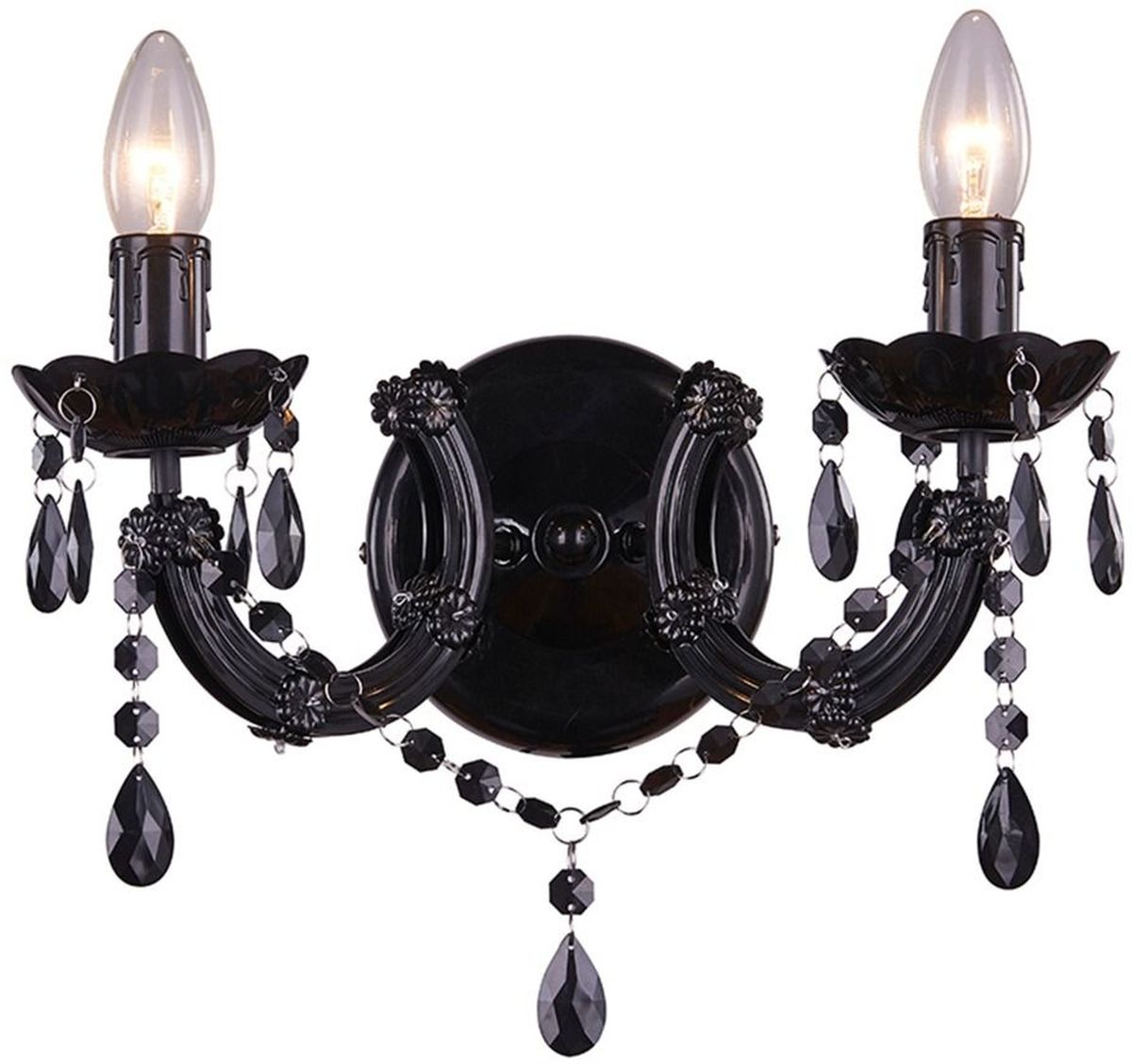 Zuma Line Magnolia lampada da parete 2x40 W nero RLB94016-2B