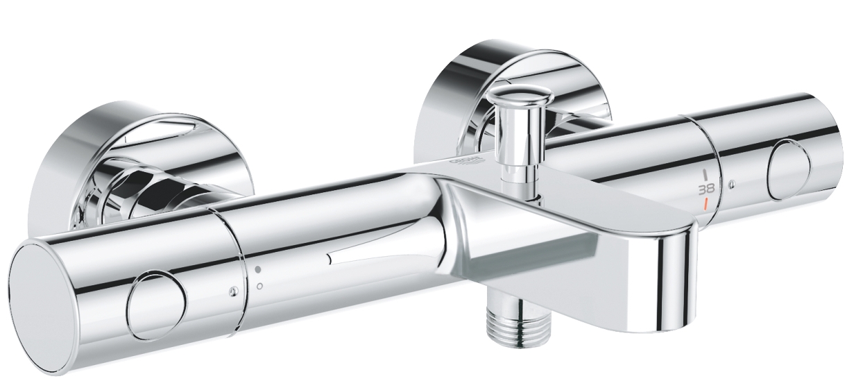 Grohe Grohtherm 800 Cosmopolitan rubinetto per vasca e doccia a parete con termostato StarLight Chrome 34766000