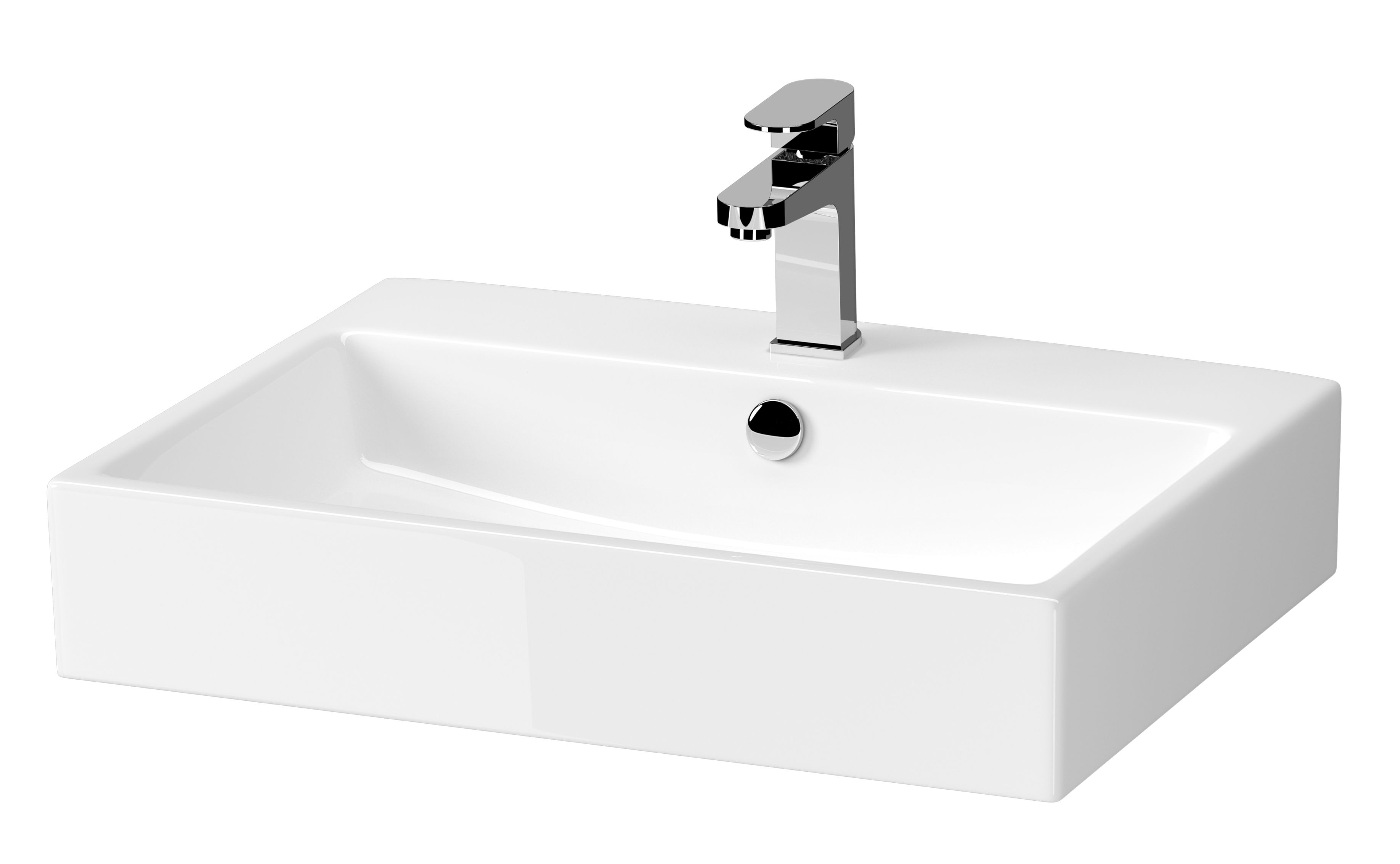 Cersanit Virgo lavabo 60.5x46 cm rettangolare da mobile bianco K118-006