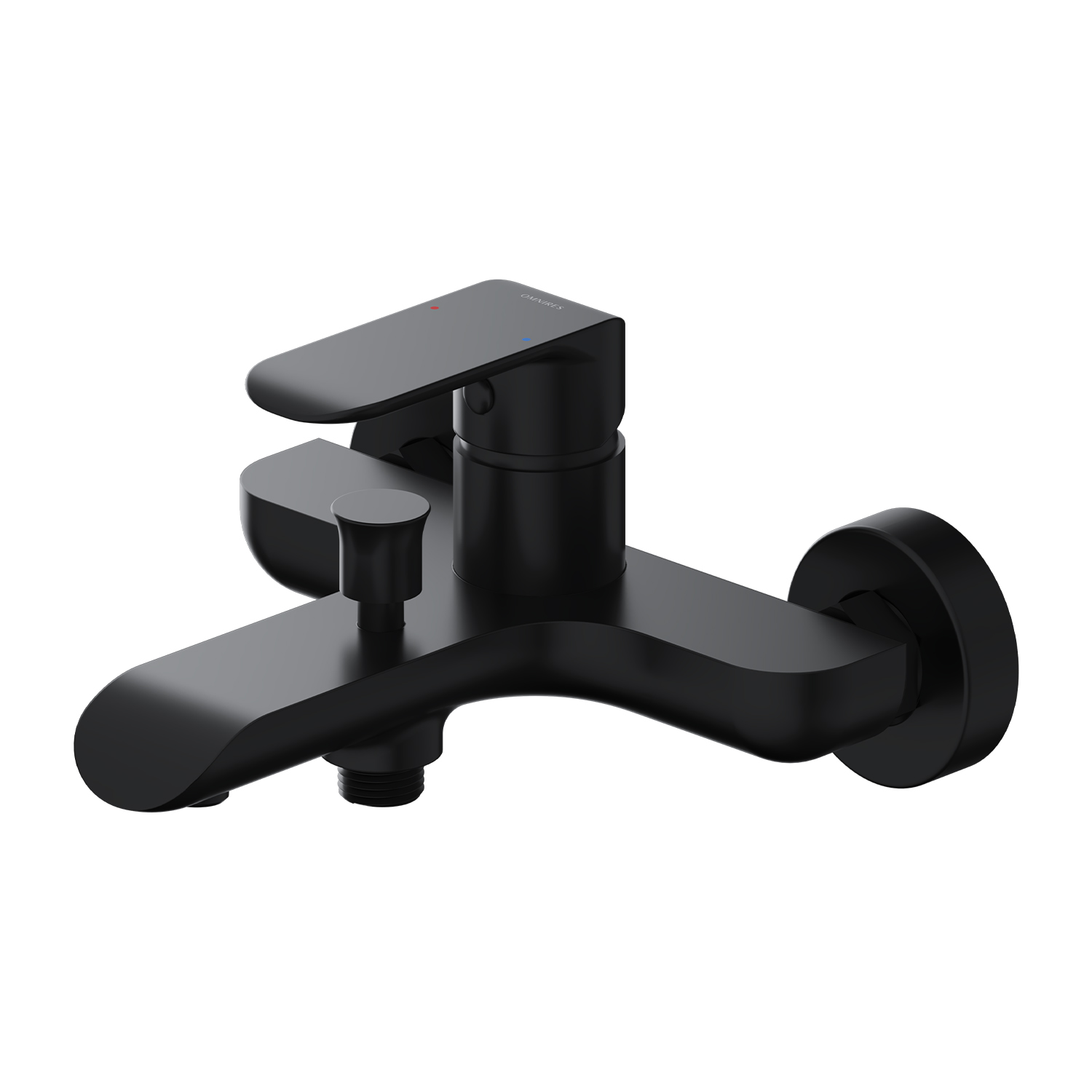 Omnires Sacramento rubinetto per vasca e doccia a parete nero SC2330BL