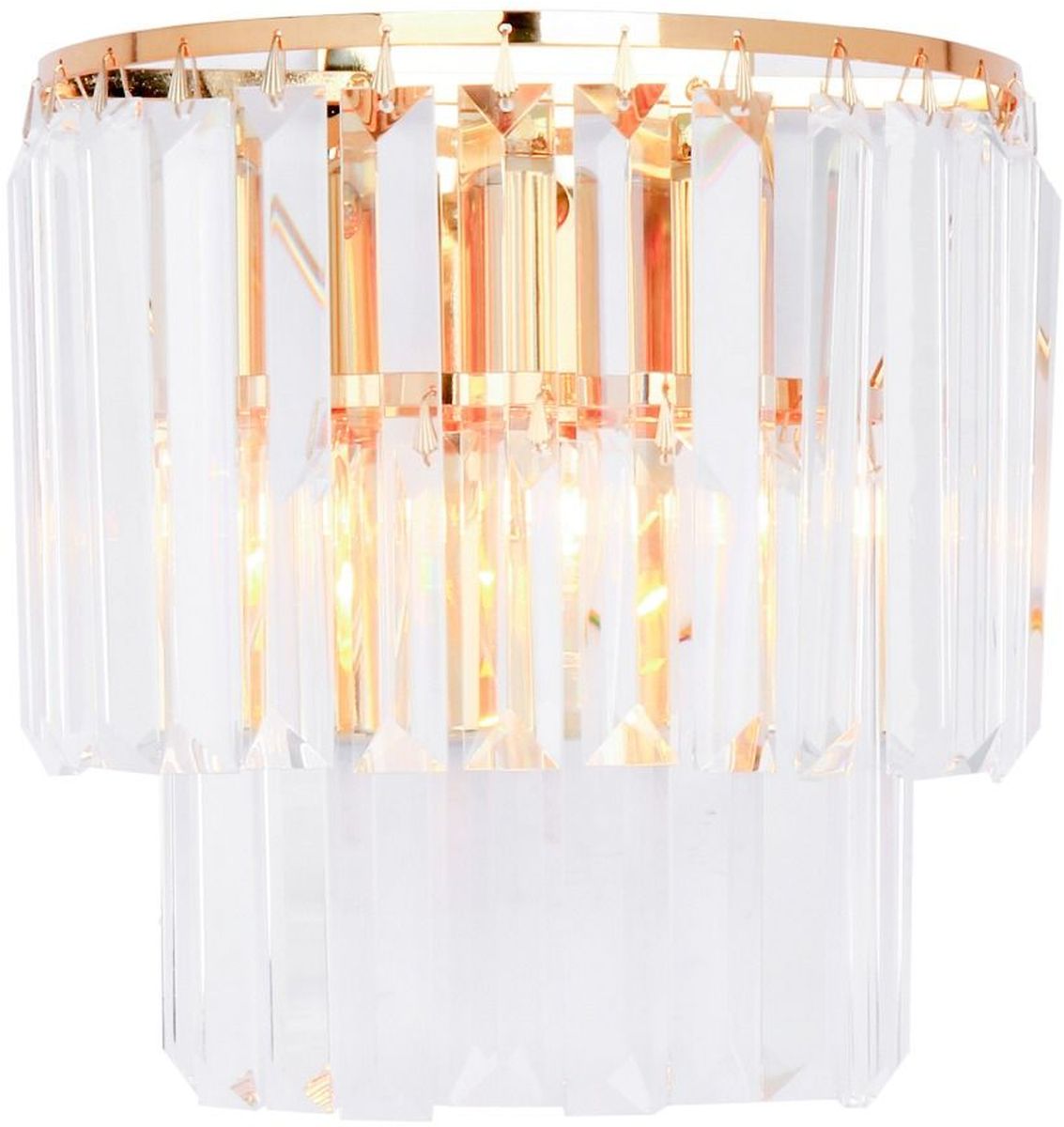 Zuma Line Amedeo lampada da parete 2x40 W oro -cristallo 17106/2W-GLD