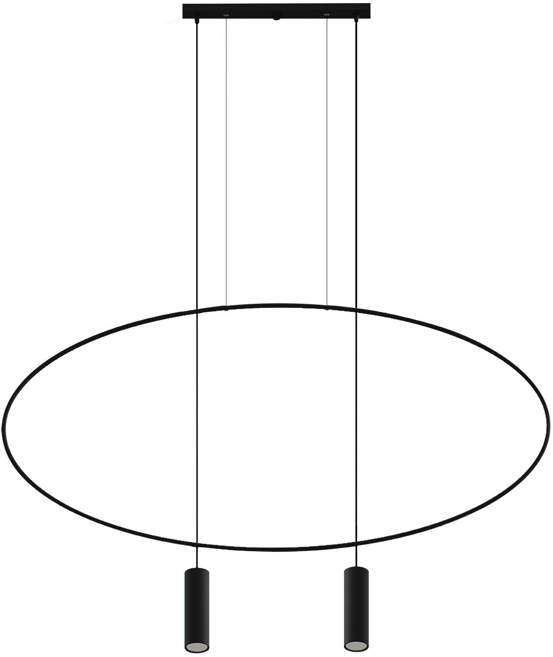 Thoro Lighting Holar lampada sospesa 2x40 W nero TH.017CZ